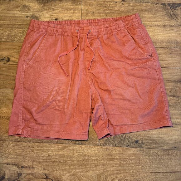 Jachs NY Pull On Shorts w/ Drawstring - Coral Red Large - Picture 1 of 2
